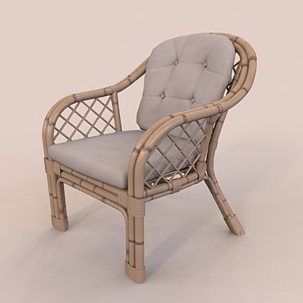 armchair bamboo classic 3D Models